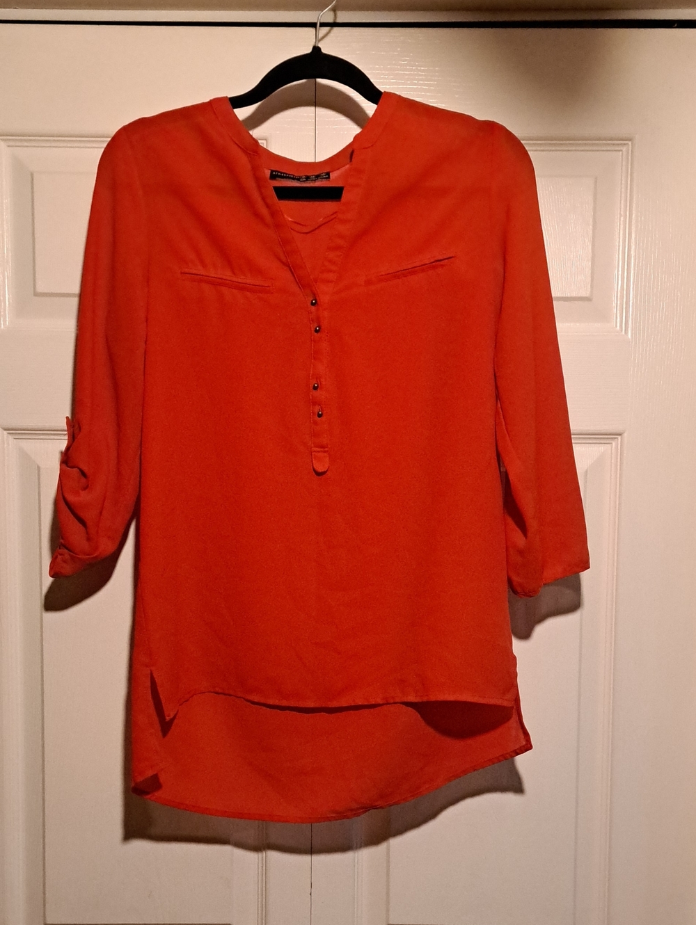 ♨️Atmosphere-Red Split-Neck Buttoned Business casual woman's Blouse